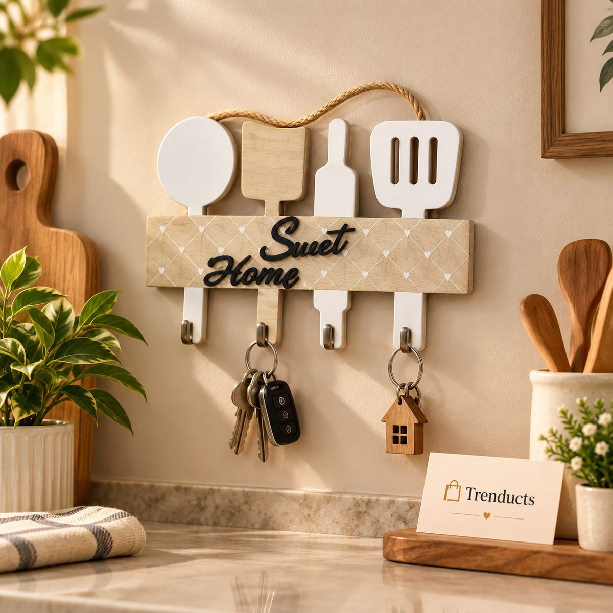 Sweet Home Kitchen Utensil Wall Key Holder