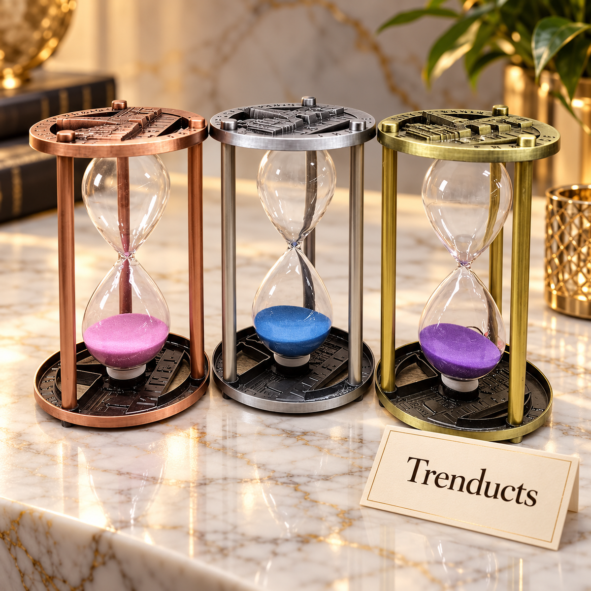 15 Minute Metal Hourglass Sand Timer - each