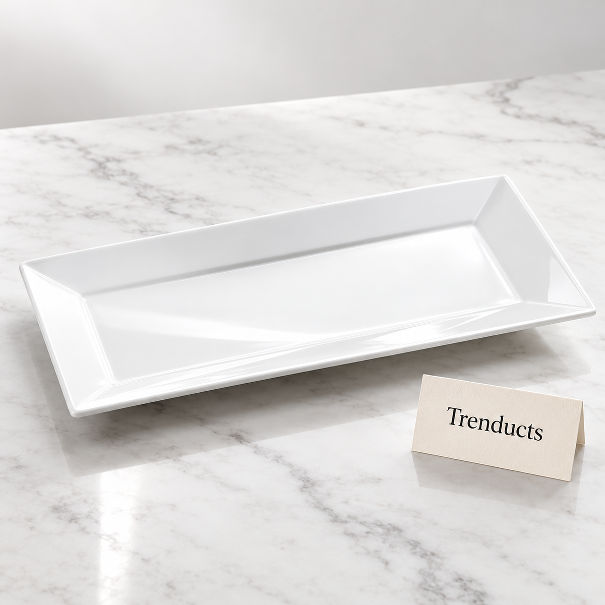 Symphony Oblong Platter - Long White Serving Tray