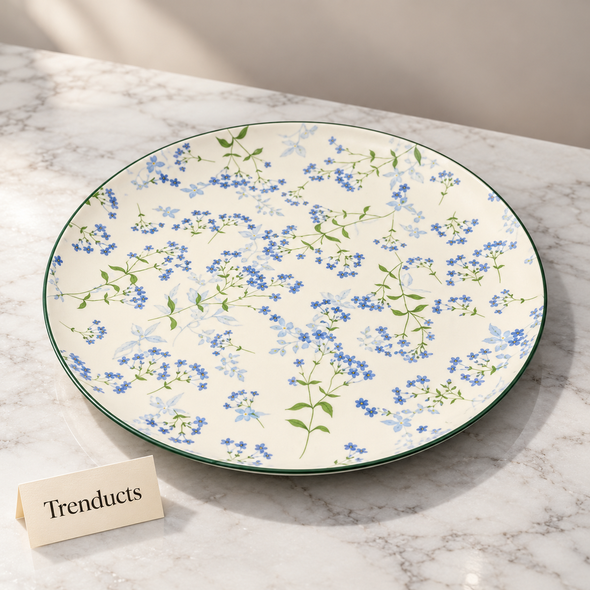 Brilliant Porcelain Dinner Plate - Blue Myosotis