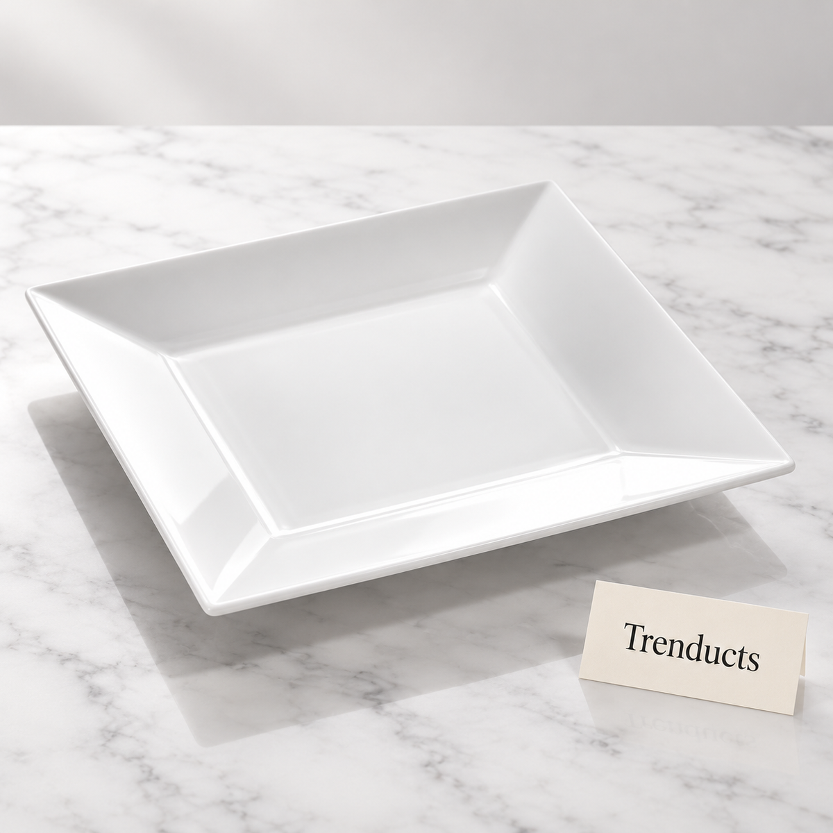 Symphony Square Platter 30 cm - White Serving Plate