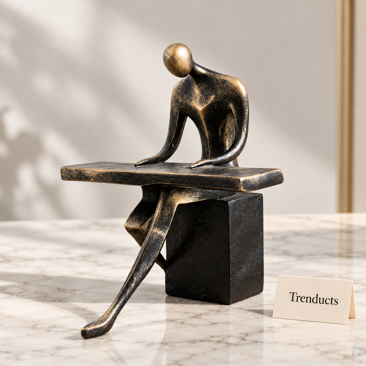 Pianist Decoration Piece - Abstract Bronze Sculpture