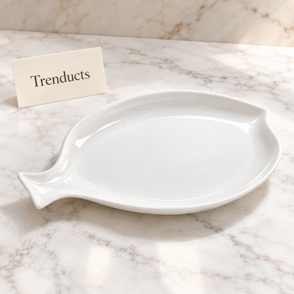 Symphony Nemo Dish 20 cm - White Fish Shaped Plate