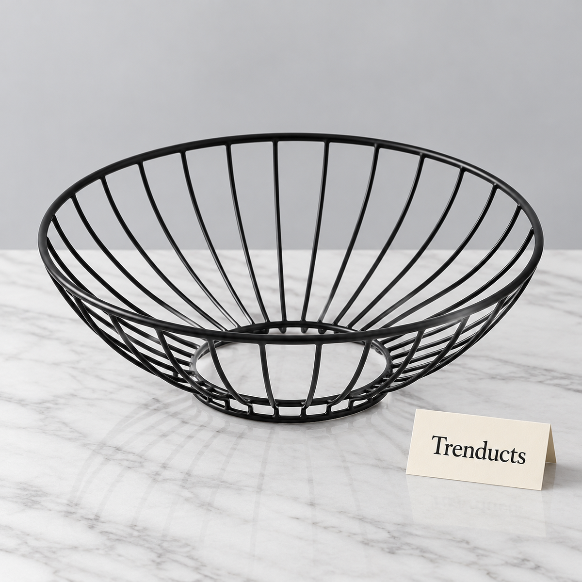 Danny Home Wire Fruit Basket - Black Metal