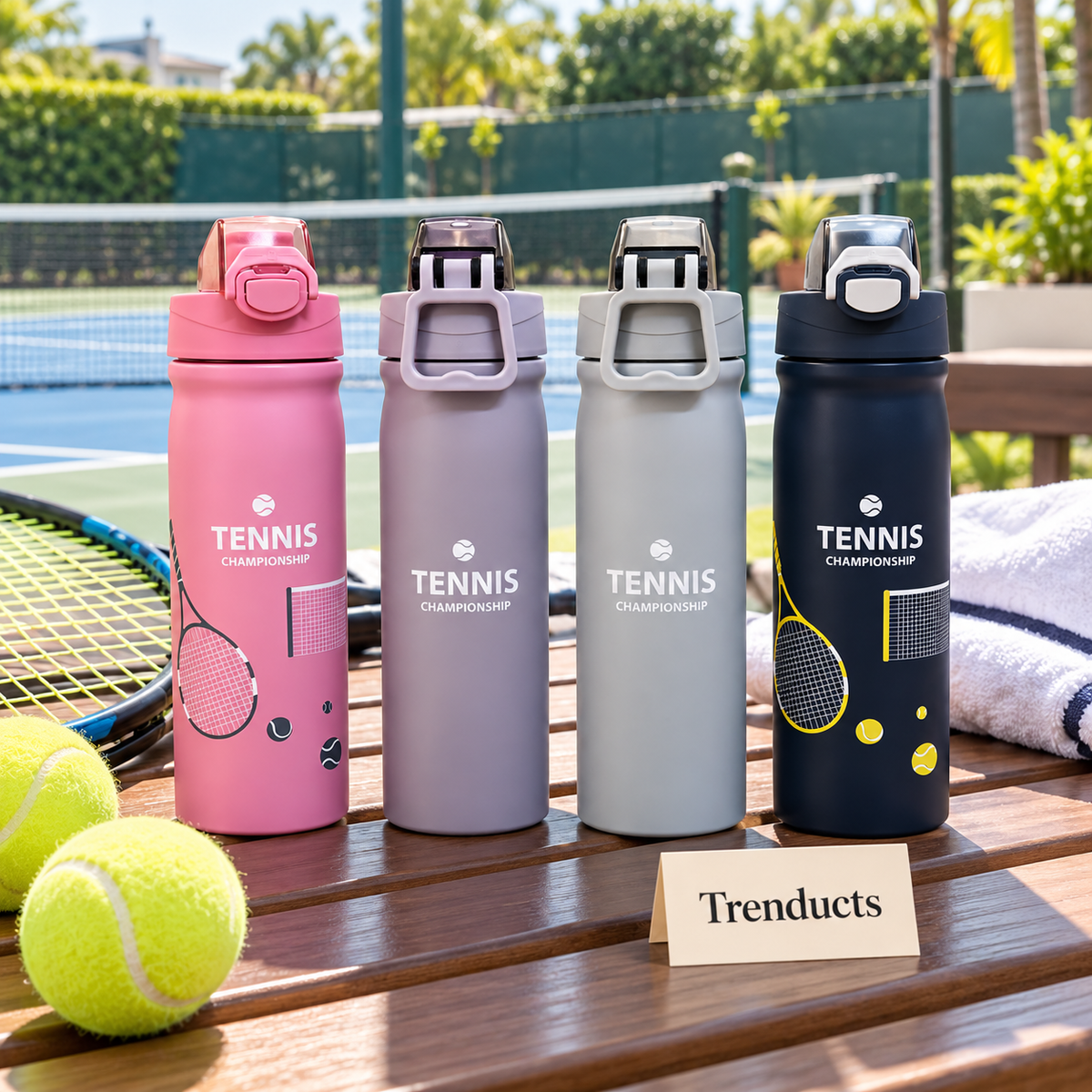 Tennis Bottle 500ml - Stainless Steel Sports Water Bottle