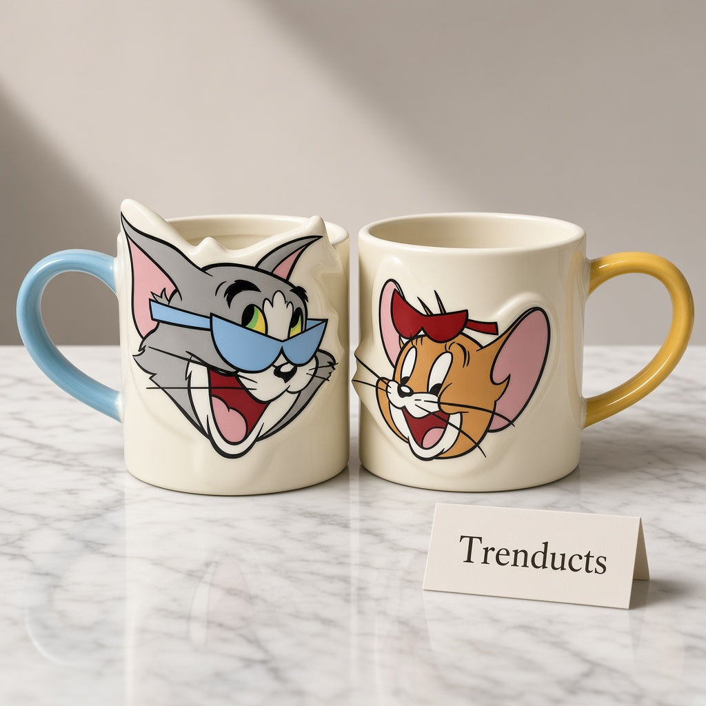 Disney Tom and Jerry Ceramic Couple Mug Set