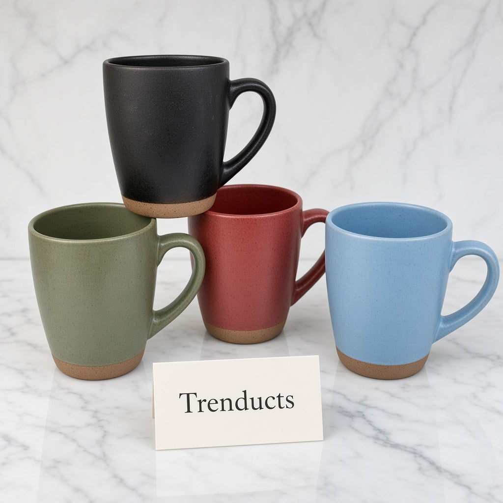 Danny Home Ceramic Mug 320ml - Matte Colour Clay Base (each)