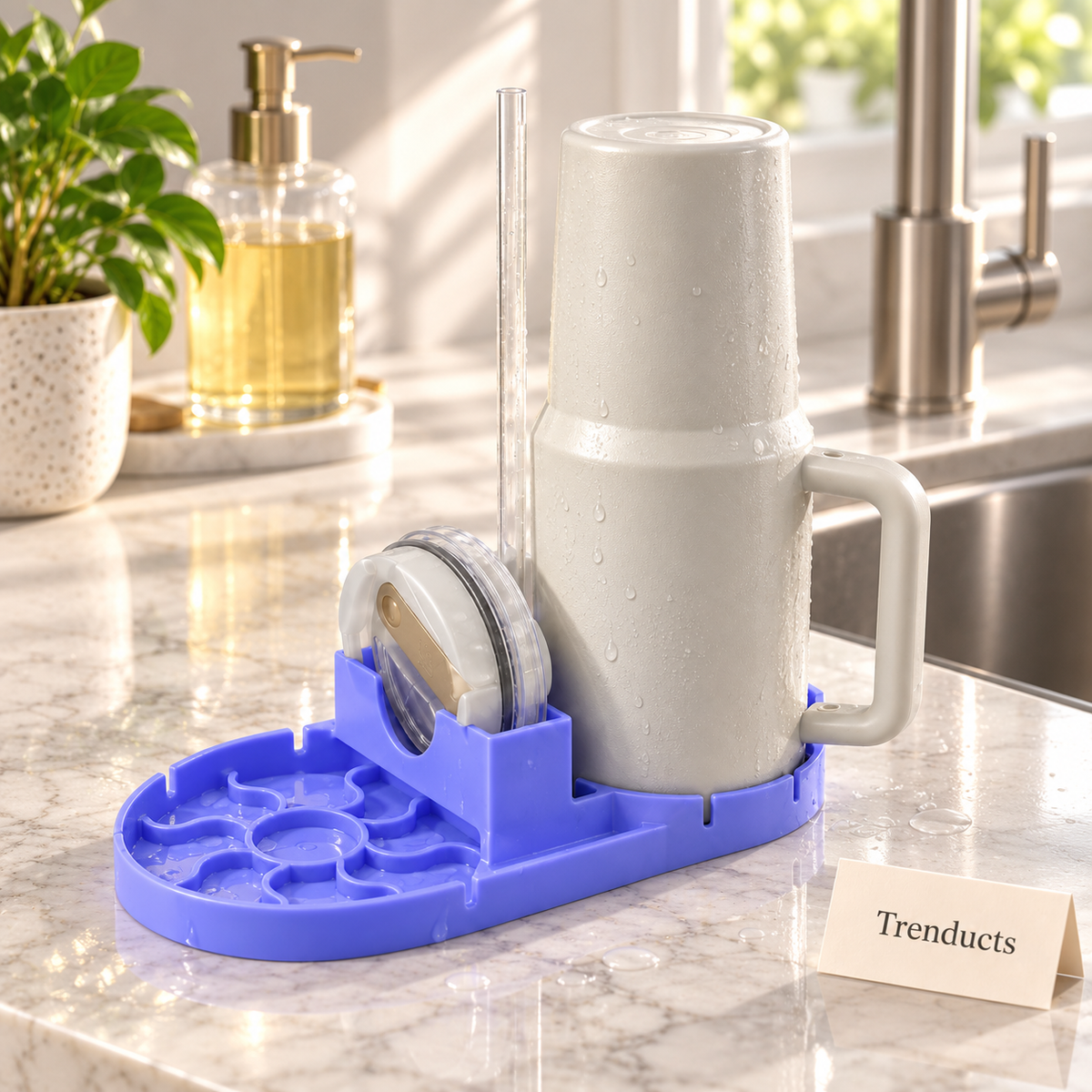 Silicone Drain Mat for Stanley Cup - Tumbler & Lid Holder
