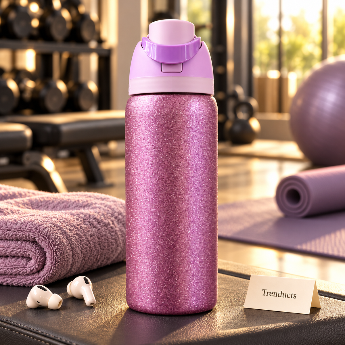 Owala Water Bottle 32 oz - Purple Glitter Sparkle