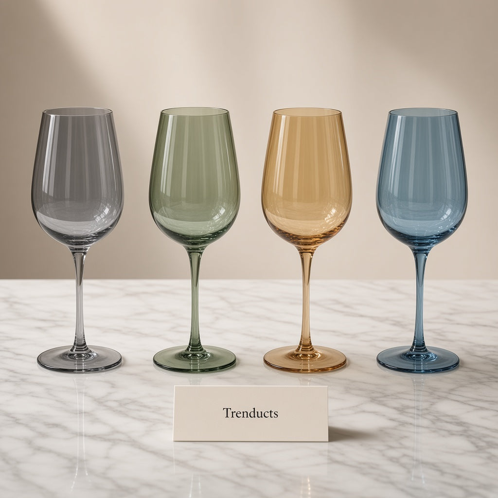 Danny Home Coloured Wine Glass Set of 4 - 450ml