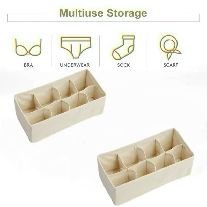 Multi-Partition Fabric Organizer with Reinforced Straps