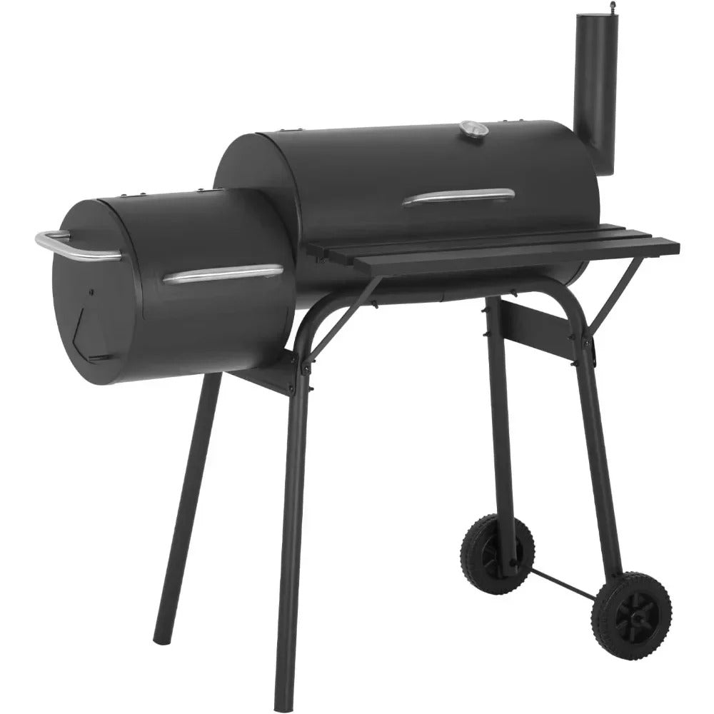 Double Barrel Monster BBQ Grill & Offset Smoker