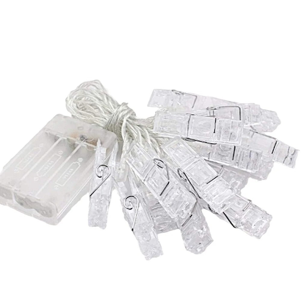 LED Photo Clip Fairy Lights for Wall Decoration (10 Clips)