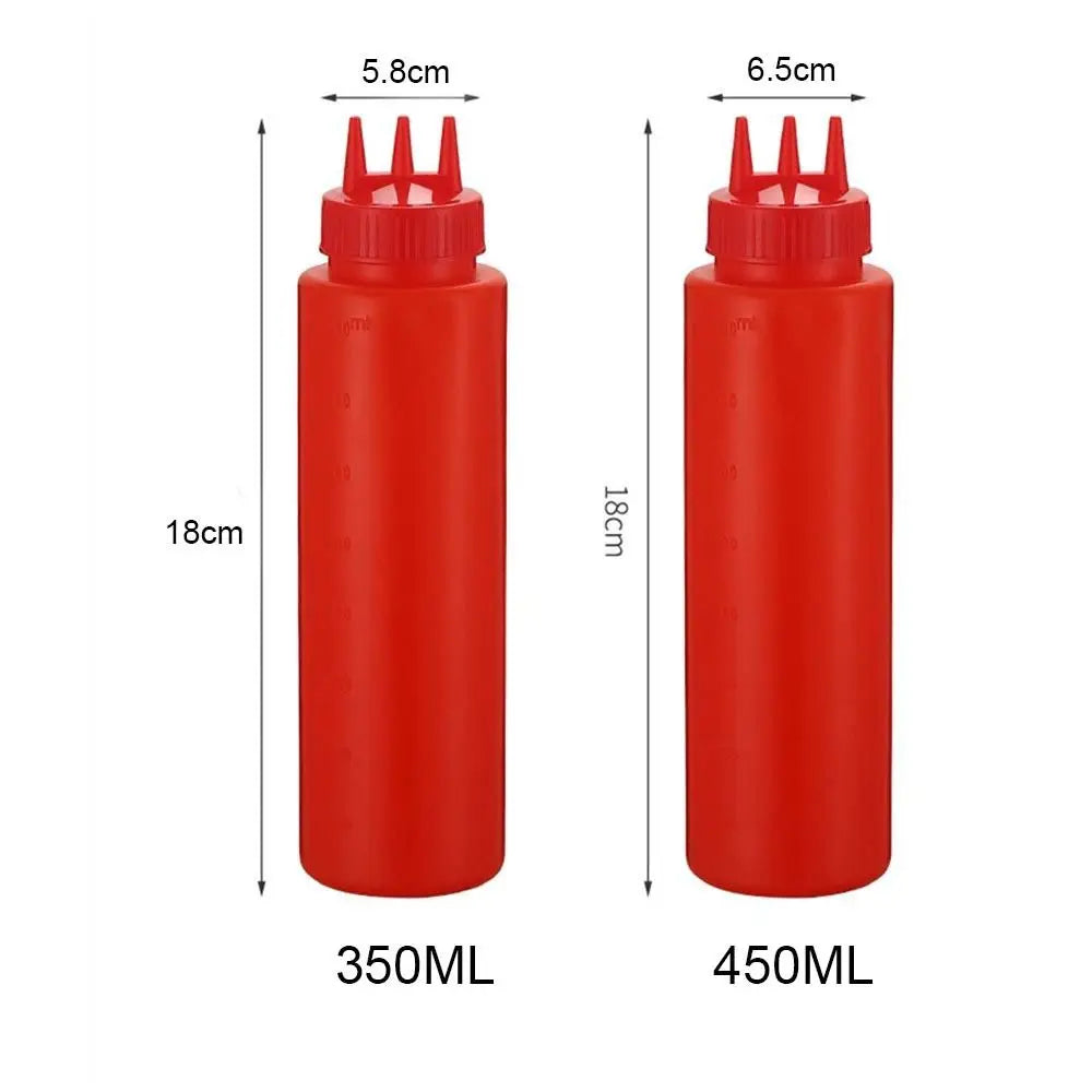 3 Nozzle Squeeze Sauce Bottle - Precision Drizzle for Kitchen & Decor