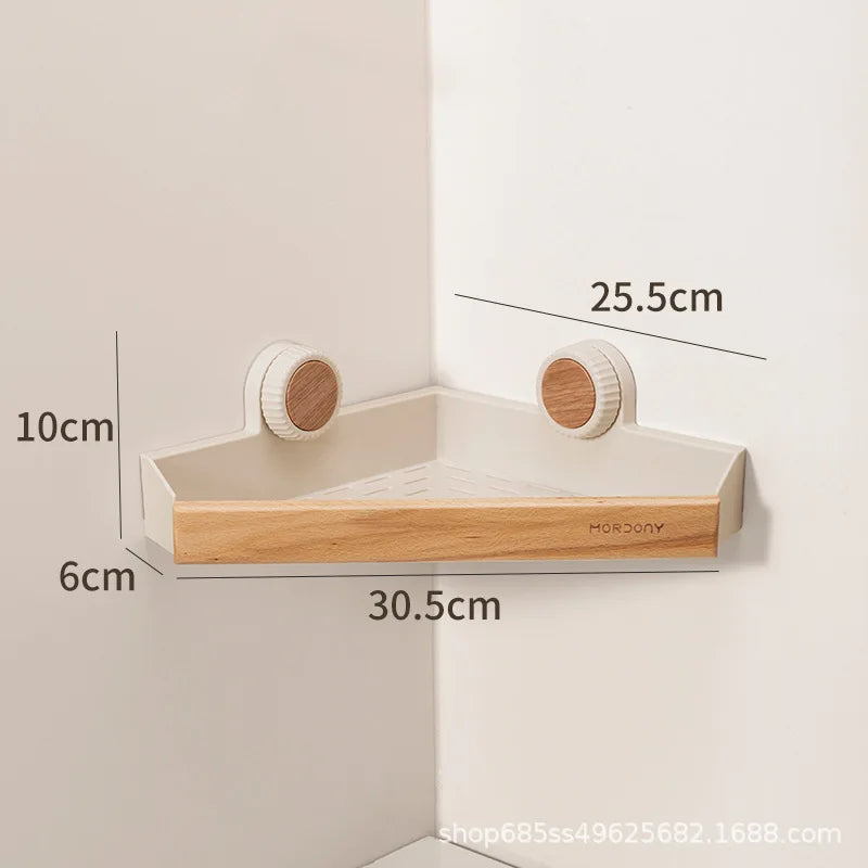 Self-Adhesive ABS Plastic Bathroom Corner Rack Shelf