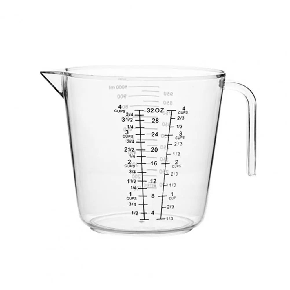 Clear Plastic Measuring Cup – BPA-Free Kitchen Measuring Jug with Dual Scales for Baking & Cooking