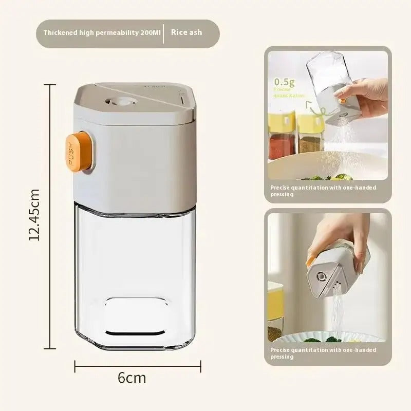 2-in-1 Dual-Chamber Glass Salt & Pepper Shaker Bottle