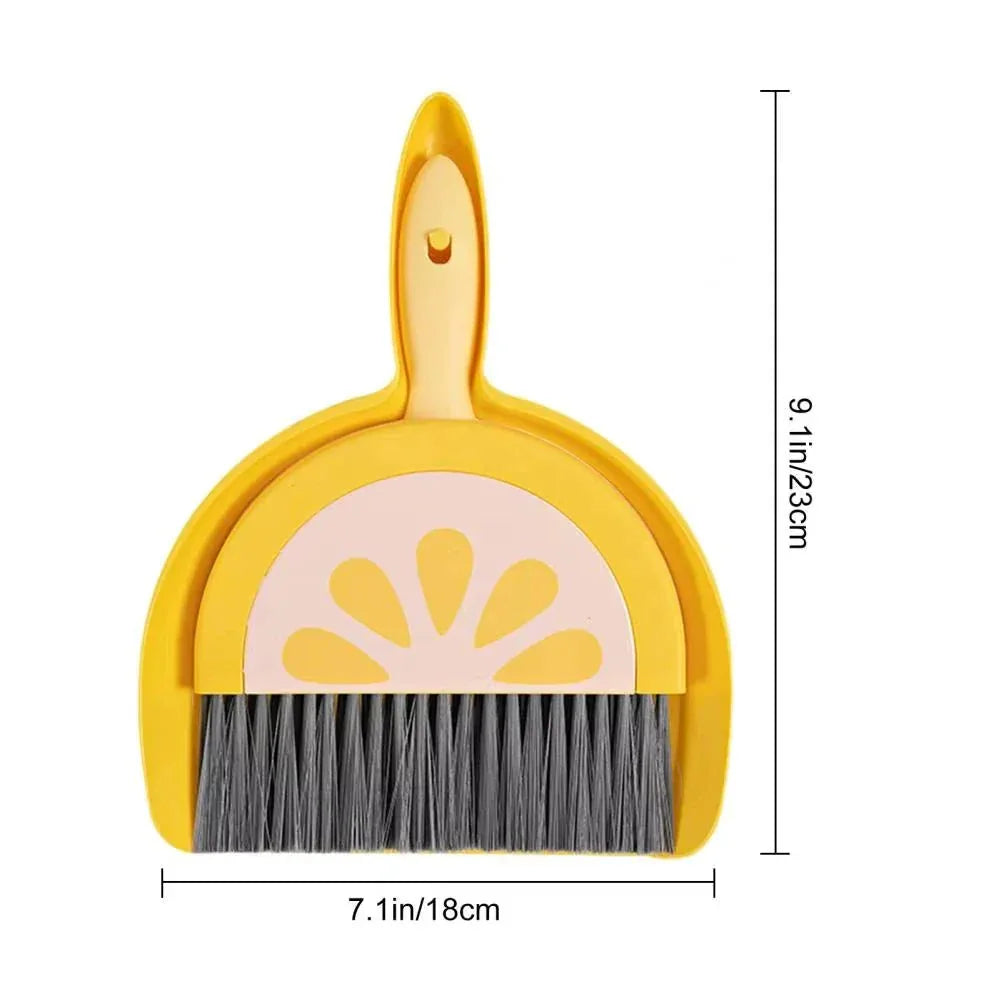 Mini Desktop Broom & Dustpan Set – Funny Fruit Pattern - Clarify.pk
