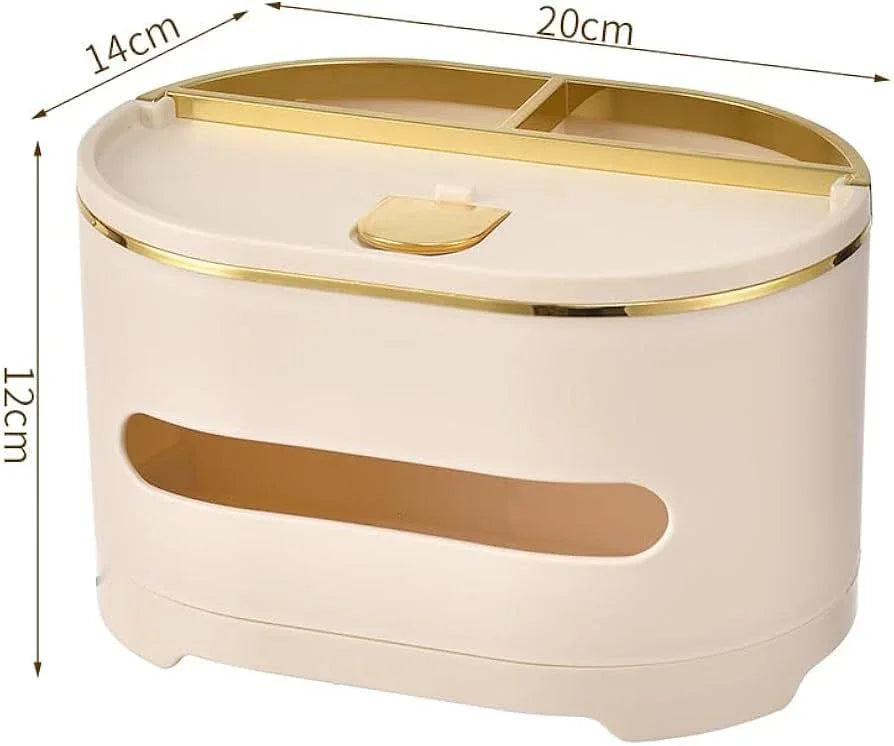 Multifunctional Tissue Box with Makeup Brush Holder - Clarify.pk