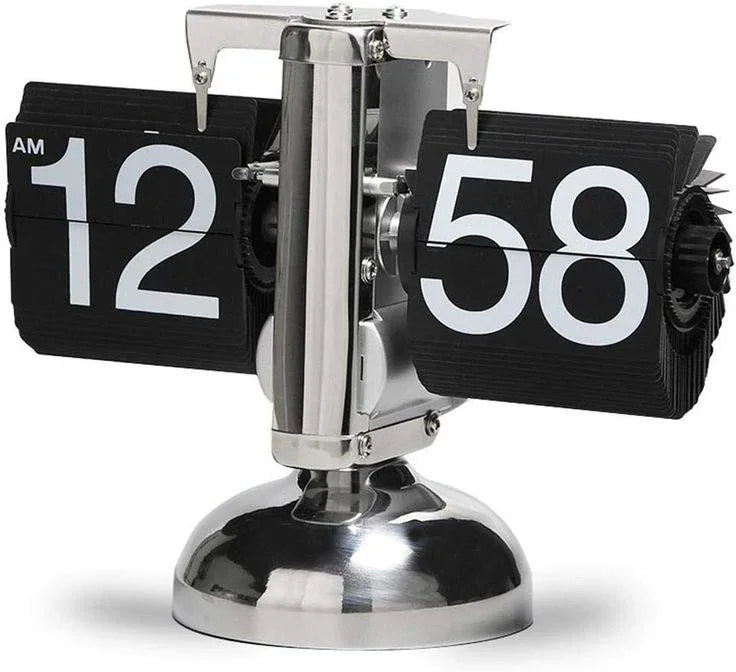 Flip desk clock retro - Metal Vintage Flip Clock - Clarify.pk