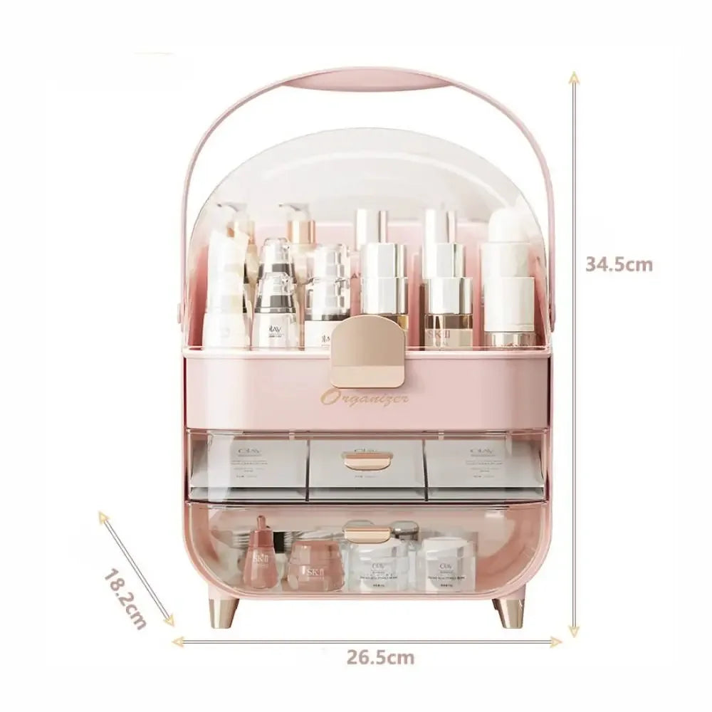Premium Layered waterproof Cosmetics Box - Portable - Clarify.pk