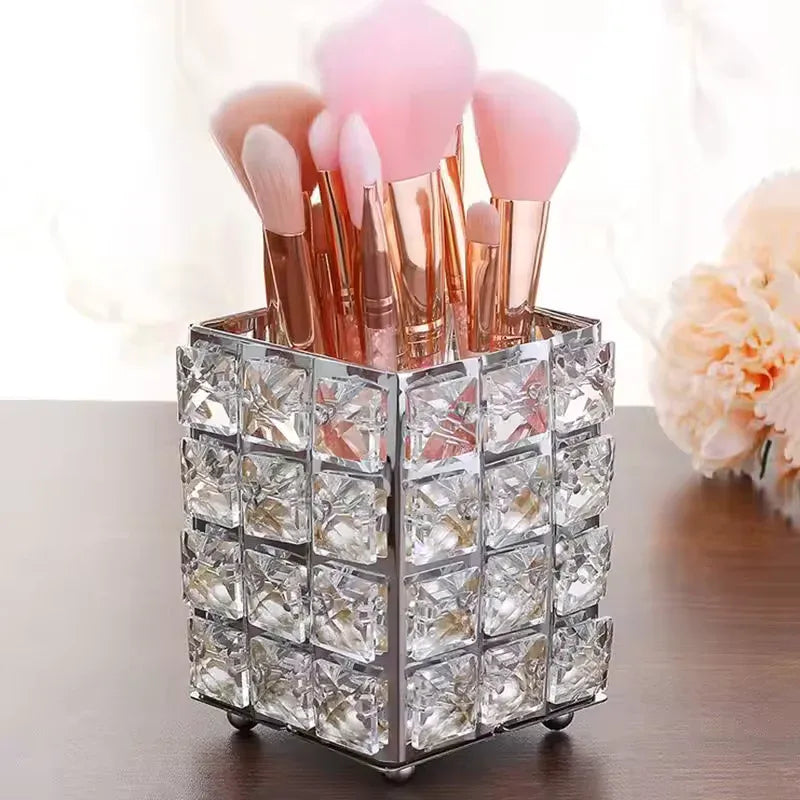 Crystal Makeup Brush Holder Candle Holder - Clarify.pk