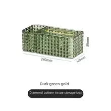 Luxury Plastic Tissue Organizer Box with Lid - Clarify.pk