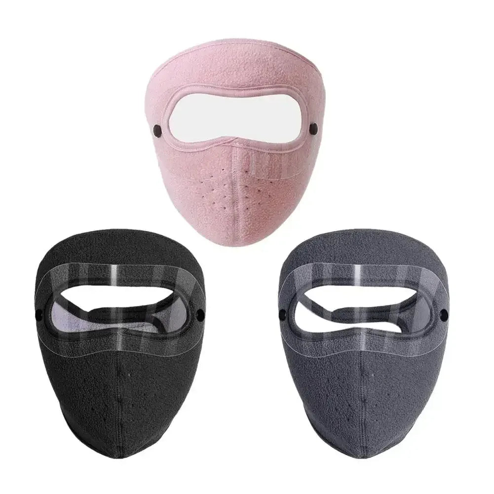 Polar Fleece Winter Mask with Goggles for Outdoor Sports - Clarify.pk