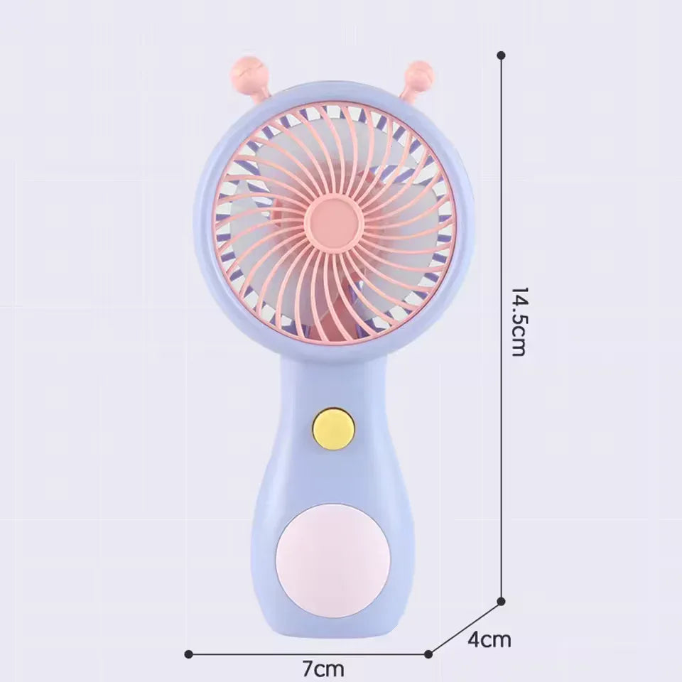 Portable Mini Fan USB Rechargeable - Cute & Compact - Clarify.pk