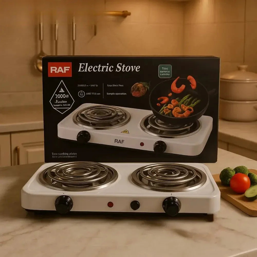 RAF Double Electric Coil Stove 2000W