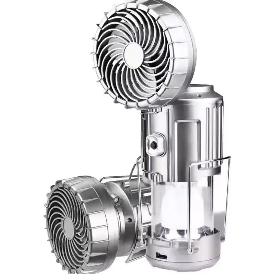 Rechargeable Camping Emergency Light with Fan - Clarify.pk