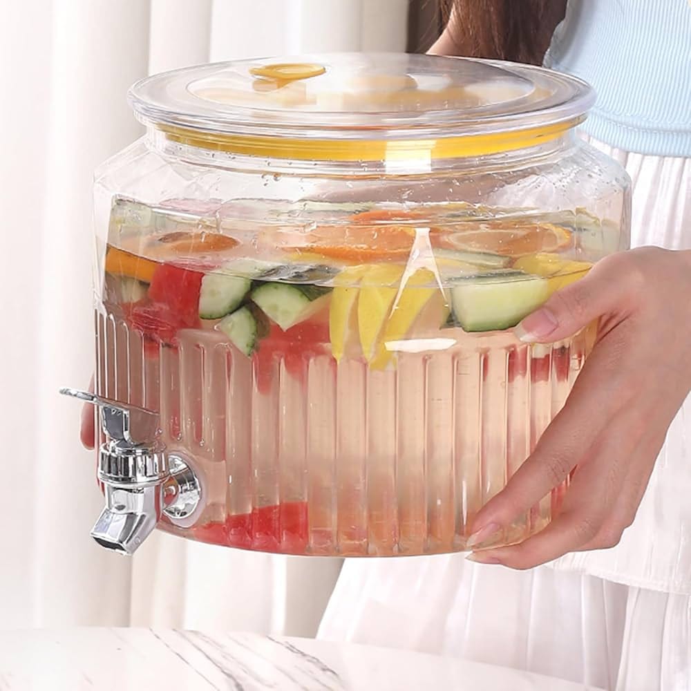 Acrylic Juice Dispenser with Tap for Water and Drinks