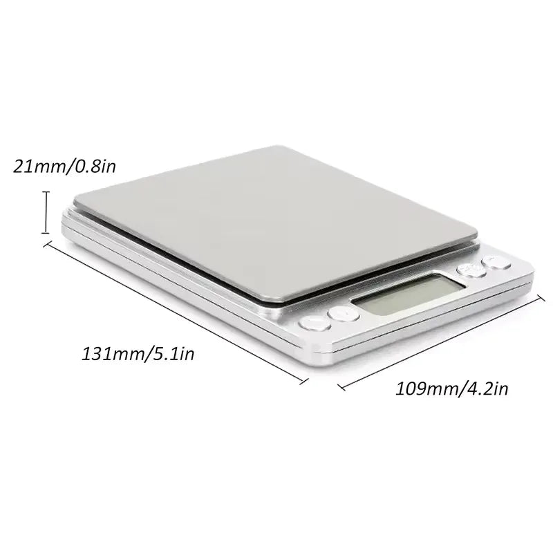 Stainless Steel Kitchen Weighing Scale with LCD - Clarify.pk