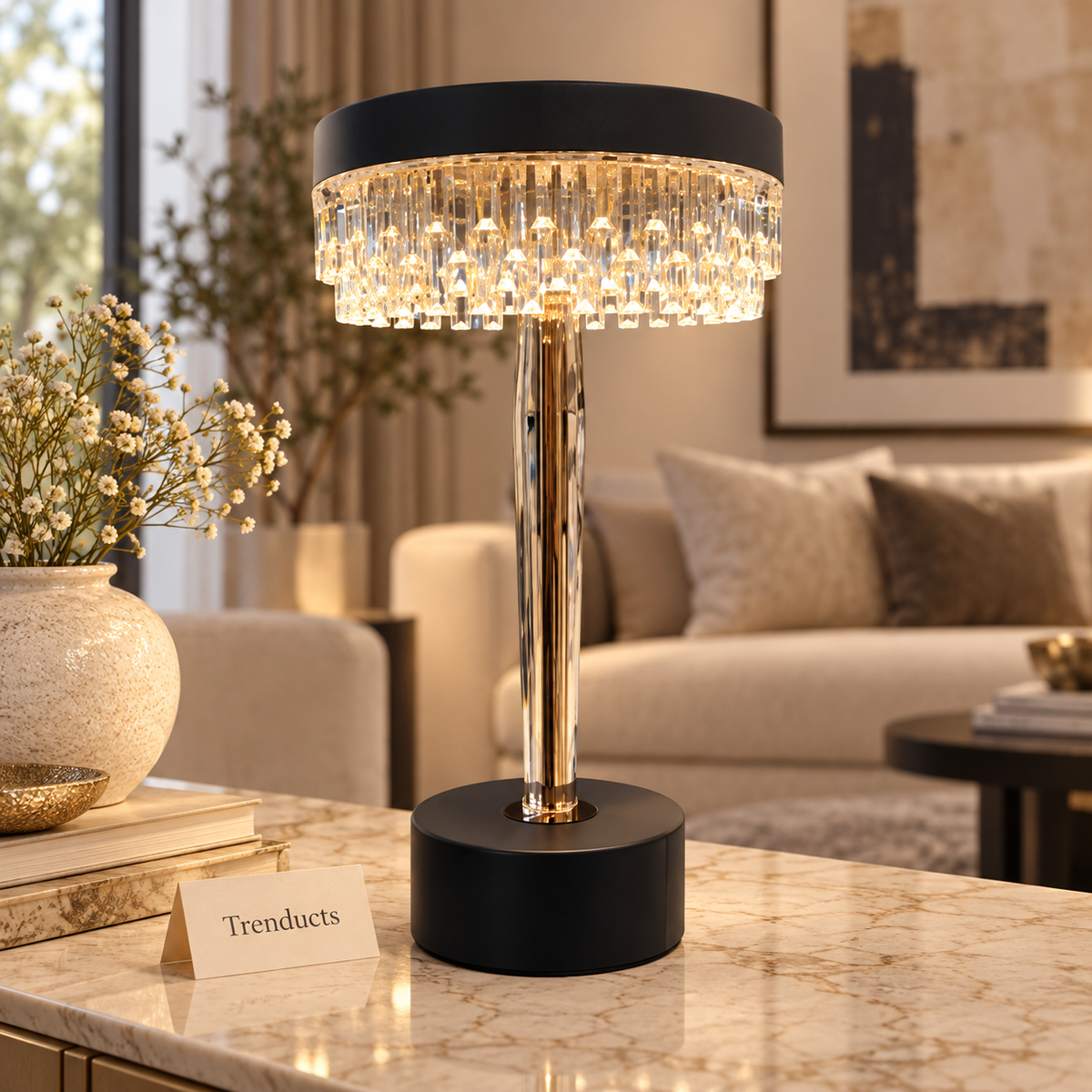 Crystal Fringe Luxury Table Lamp