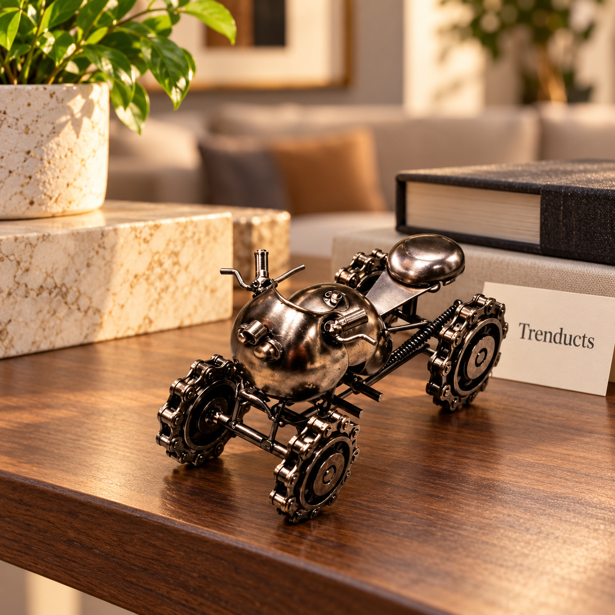 Metal Quad Bike Miniature Showpiece