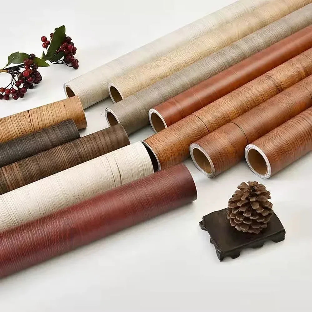 Self Adhesive Furniture Stickers - Wood Grain Wallpaper - Clarify.pk