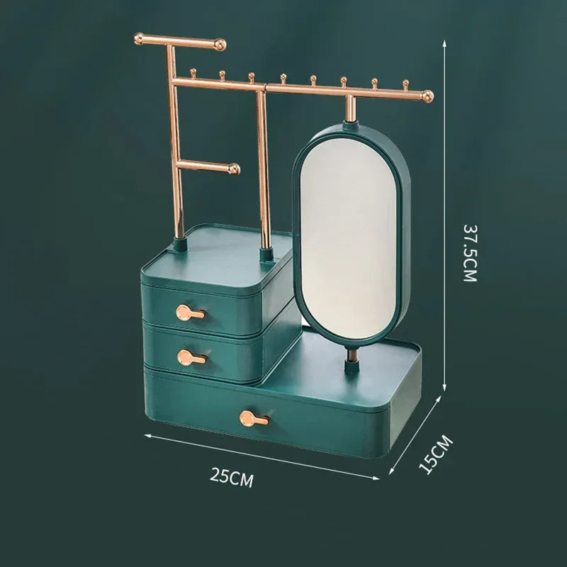 Fashion Jewelry Display Box with Multi-Tier Storage - Clarify.pk