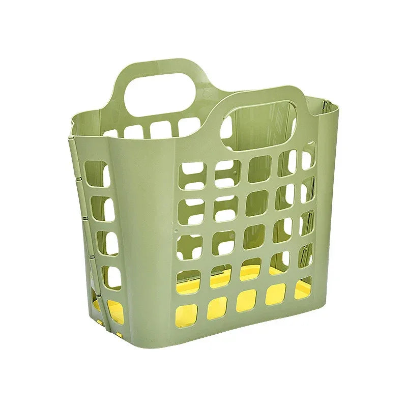 Foldable Plastic Laundry Basket with Handles