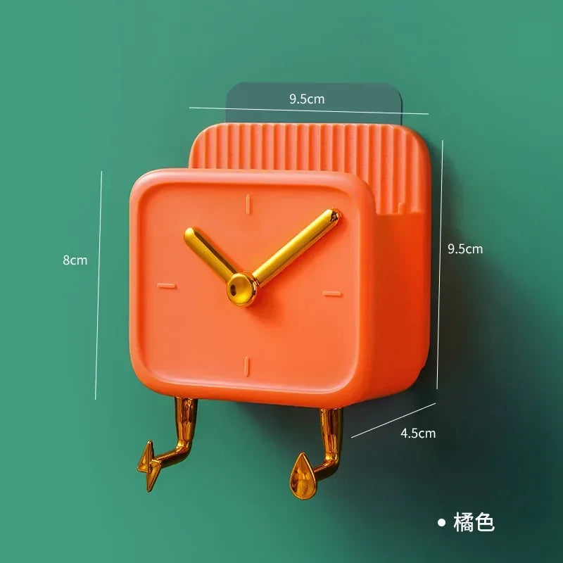 Wall Mounted Storage Box with Clock Design - Clarify.pk