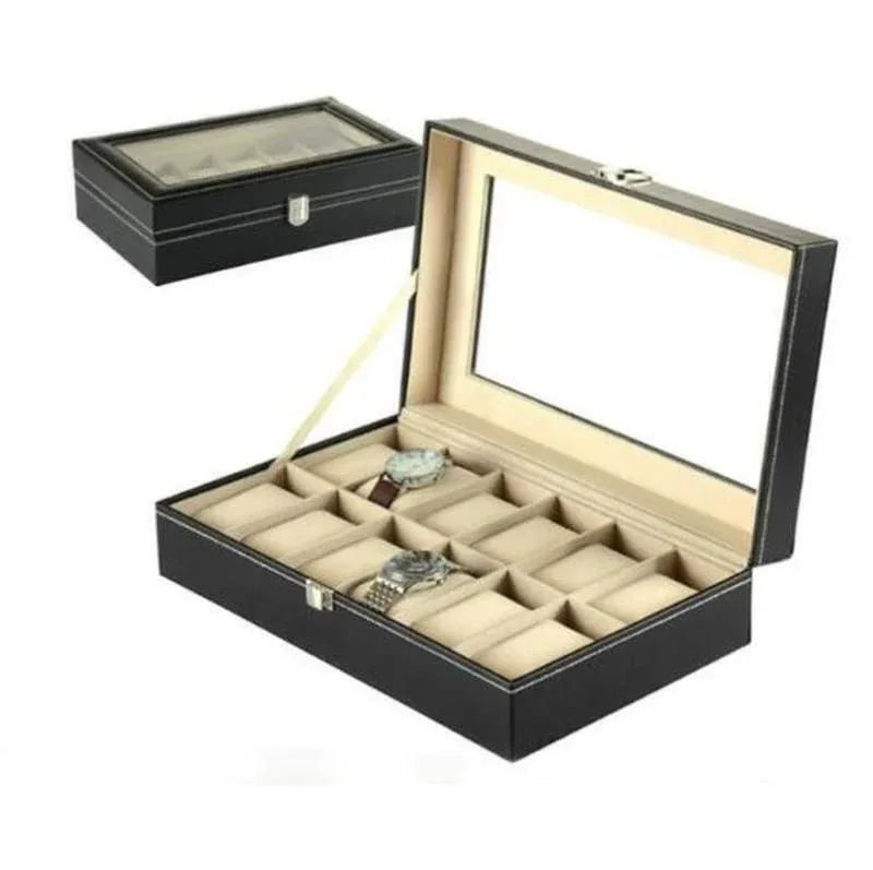 Luxury Watch Display Case with Lock - Clarify.pk