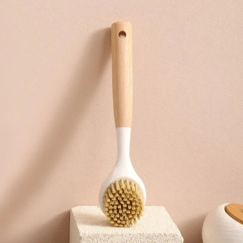Wooden Handle Dishwashing Brush for Easy Cleaning - Clarify.pk