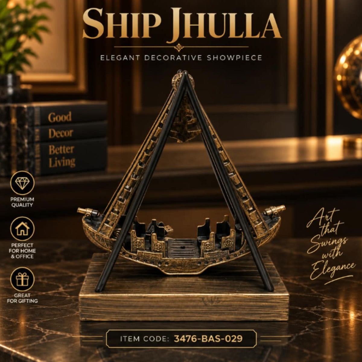 Ship Decorative Swing Showpiece for Home Decor