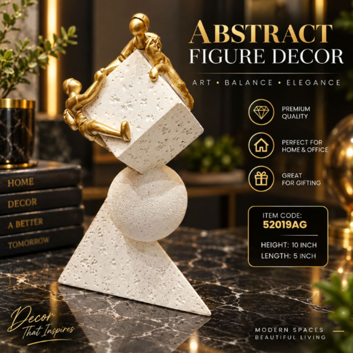 Abstract Geometric Climbing Figure Showpiece for Decor
