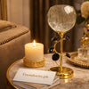Elegant Crystal Metal Candle Stand - Luxury Gold Table Centerpiece - Trenducts.pk