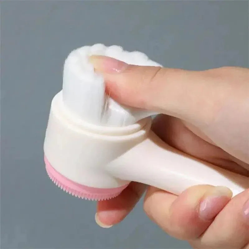 Double Sided Silicone Facial Cleanser Brush for Deep Cleansing and Exfoliation - Clarify.pk