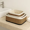 Premium 3-Piece Bamboo Nesting Basket Set – Natural Storage Solution MJ