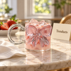 Aesthetic Bow Glass Mug – Coquette Drinkware