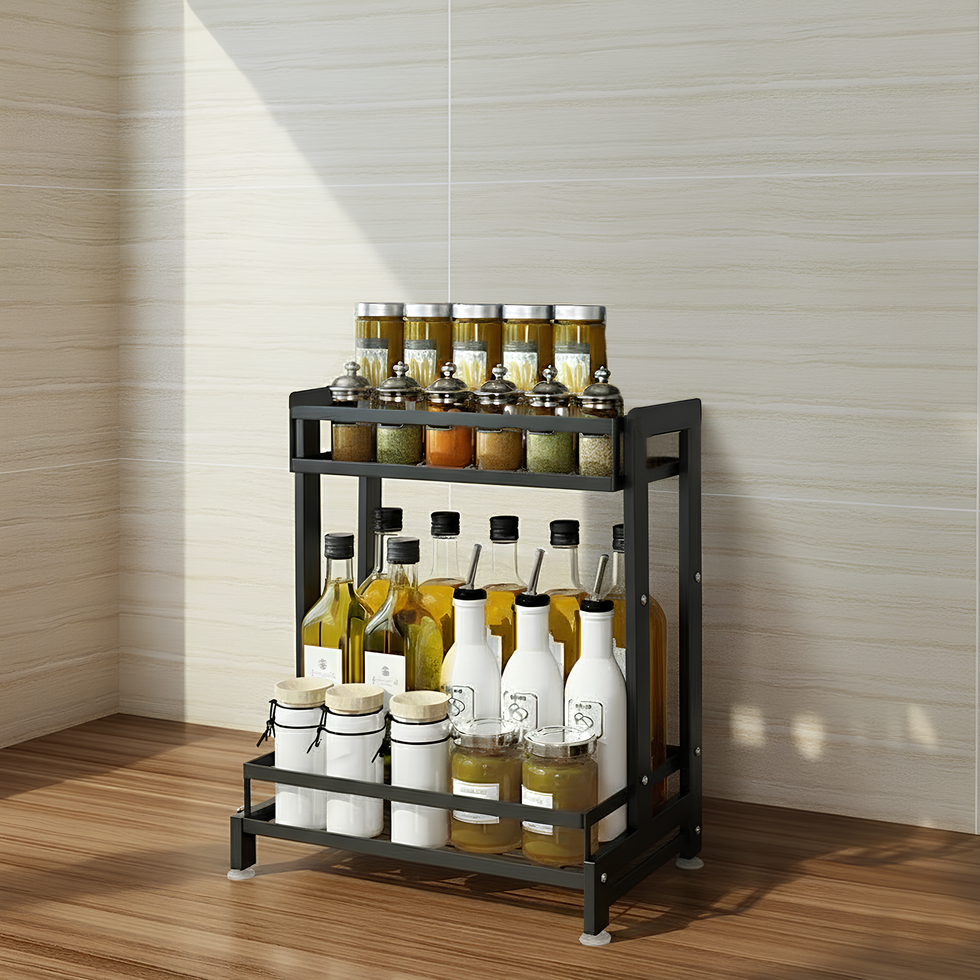 Multi-Tier Countertop Storage Rack & Spice Organizer