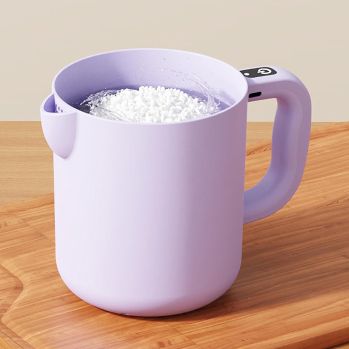 Electric Milk Frother, Mixer & Blender Cup with Built-In Whisk – Foam Maker for Coffee & Drinks