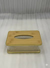 Modern Acrylic Tissue Holder with Wooden Lid - Clarify.pk